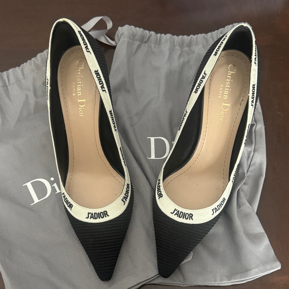 Dior J'Adior Black and White Heels